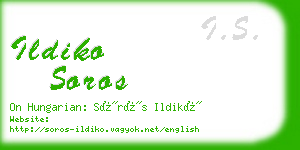 ildiko soros business card
